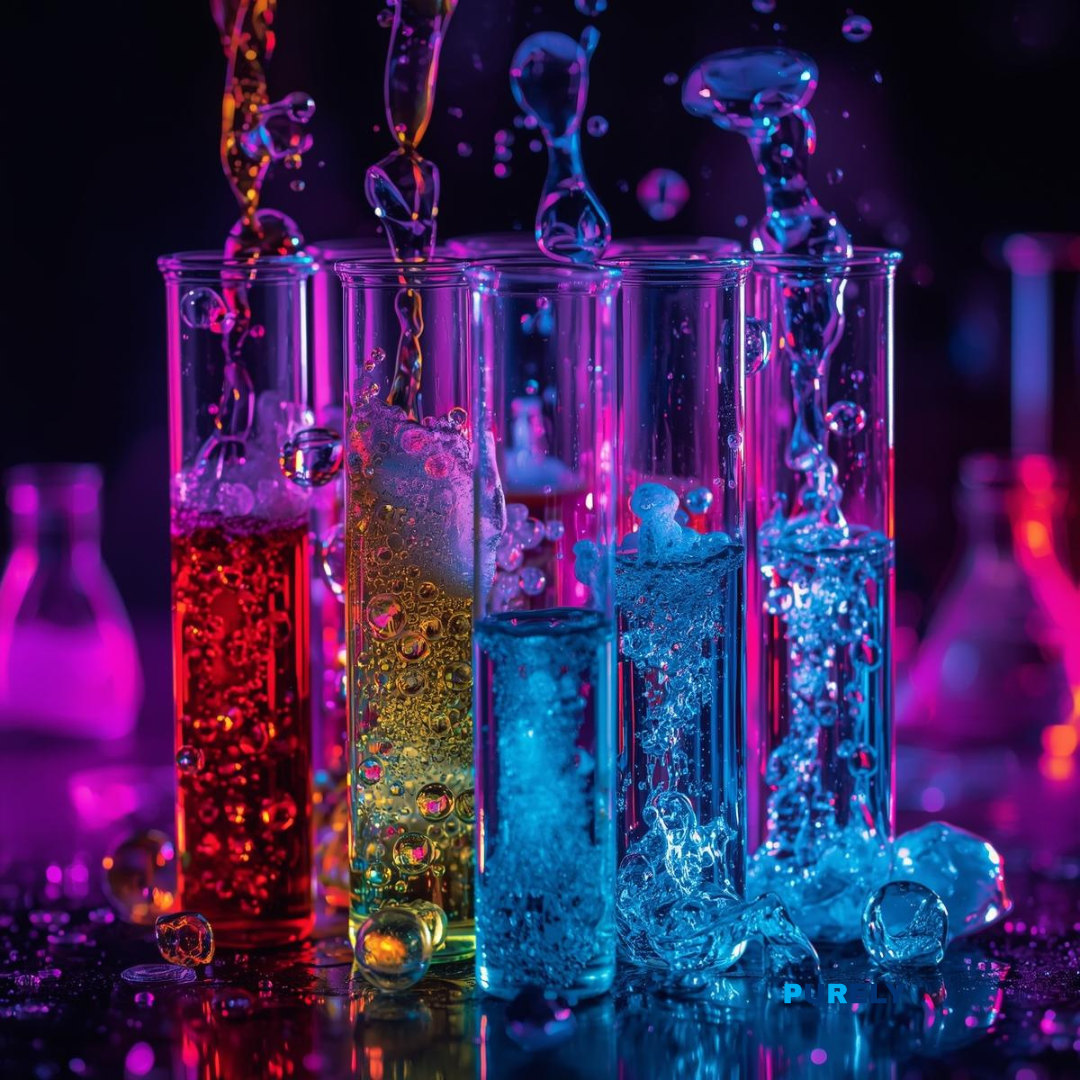 How to choose a PR agency Set of five test tubes bubbling with different liquids as part of a chemistry test